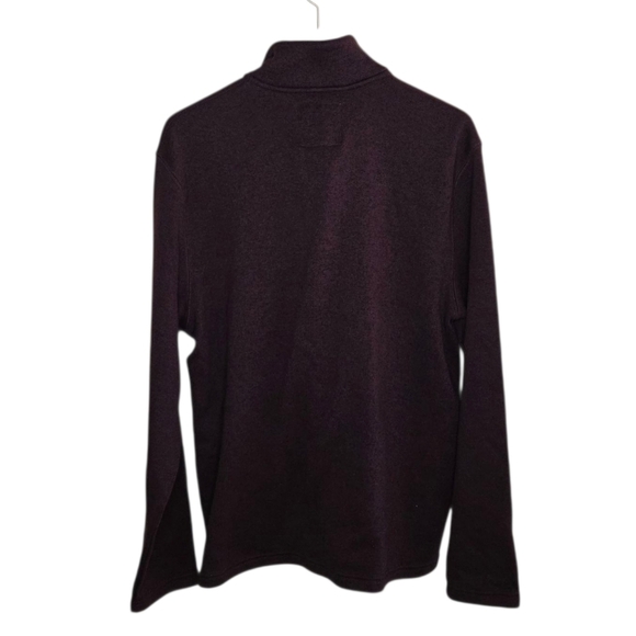 Sonoma | Colorblock Navy & Maroon Snap Mockneck Sweater Fleece Size XL - Picture 5 of 5